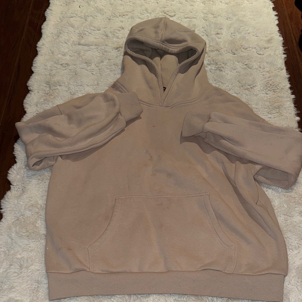 Womens Beige Hoodie Sweater